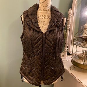 Brown Animal Print Vest